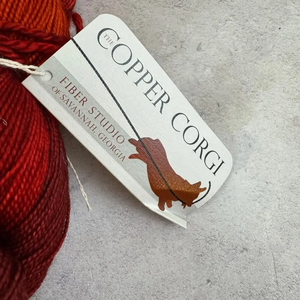 Indie Dyed Destash Copper Corgi 460yd Devil's Kiss Savannah Sock SW Merino